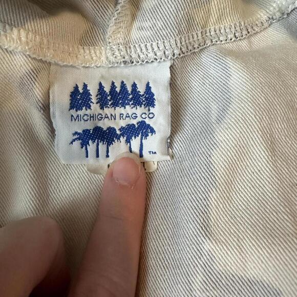 80s Michigan Rag Co. Bear & Moose all over print poncho jacket size S/M granola - Picture 4 of 7